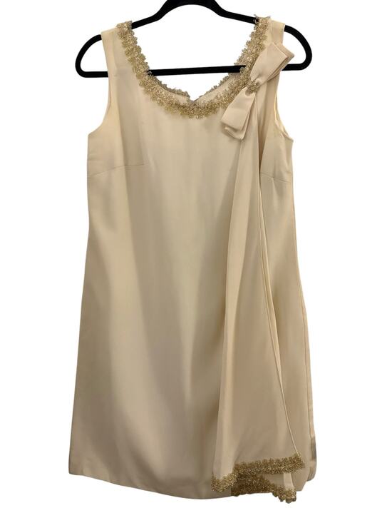 Vintage Dresses & Skirts - Vintage Sleeveless Cocktail Dress Large Bow Accent Retro Mod Elegant Evening